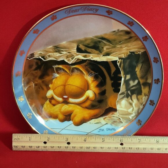 Garfield Collector Plate Dear Diary Series Today I Looked At A New Condo 1990 - Picture 8 of 13